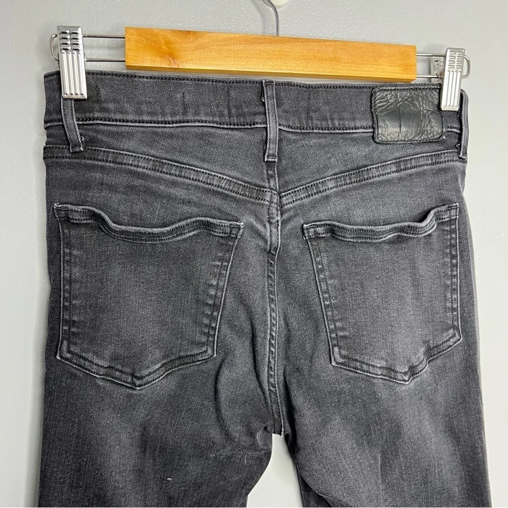 DENIM FORUM Black The Nico Mid Rise Skinny Crop Denim Jeans